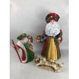 Collection of three Christmas items, two Santa's and a table ornament (largest apprx. 56cm)