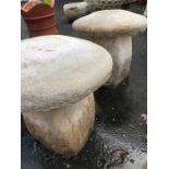 Pair of Garden Staddle stones