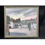 LOCAL INTEREST: Oil/acrylic on board - Colyton, Devon, signed bottom right Nuttall 1992, approx 44cm