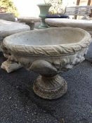 Single stone garden urn