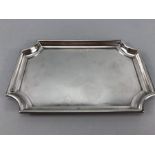John Somers heavy silver coloured metal tray 26.5 x 17.5cm