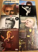 8 David Bowie LPs including "The Man Who Sold The World" orig US pressing with cartoon sleeve (