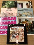 7 Caravan LPs including "If I Could Do It All Over Again", "In The Land Of Grey & Pink", "Cunning