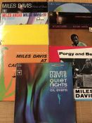 9 Miles Davis LPs including "Kind Of Blue" original UK mono pressing on the CBS label BPG 62066, "