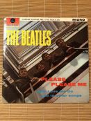 The Beatles "Please Please Me" LP. UK mono pressing on the yellow & black Parlophone label PMC 1202.