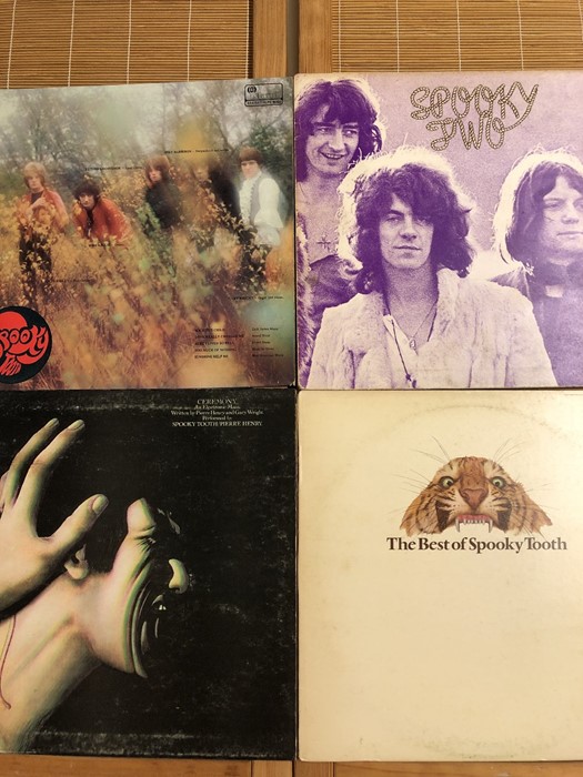 4 Spooky Tooth LPs. UK pressing including "Sppoky Tooth" (pink rim), "Spooky Two" (pink eyeball) and