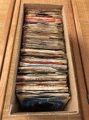 Box of approx 150 miscellaneous 7" singles mostly 60s & 70s.