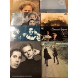 Eight LP's Vinyl by Simon & Garfunkel & Paul Simon including The Angel Clare Poster
