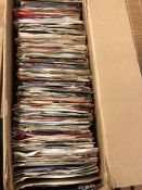 Box of approx 150 miscellaneous 7" singles mostly 60s & 70s.