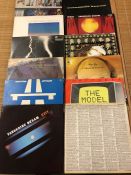 12 Ambient / Avant Garde LPs including records by Brian Eno, Kraftwerk, Fripp & Eno, Harold Budd,