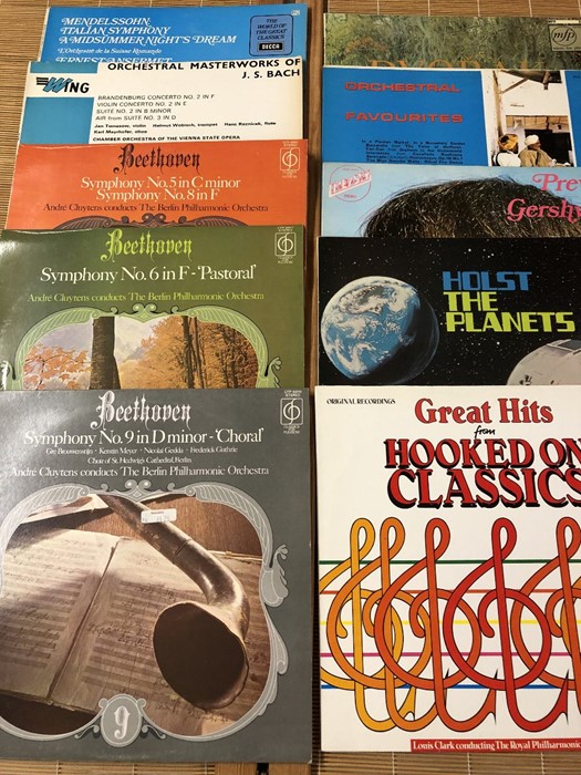 Collection of 10 various vinyl LP's of Classical Music to include Beethoven, Bach, Gershwin, Holst