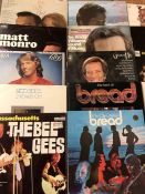 Nineteen Vinyl LP's to include Glen Campbell, Diana Ross, Bread, Andy Williams, Bee Gee's, Andy