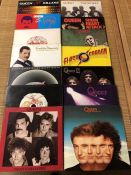 14 Queen LPs/!2" including "A Night At The Opera", "A Day At The Races", "Hot Space", "Jazz" (with