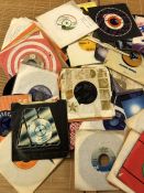 Box of approx 125 miscellaneous 7" singles mostly 60s & 70s.