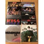 12 Hard Rock & Heavy Metal LPs/12" including records by AC/DC (x3), Magnum, Scorpions, Kiss,