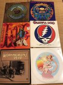 6 Grateful Dead LPs including "American Beauty", "Europe 72", "Anthem Of The Sun", "Live", "