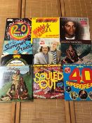 Ten Vinyl LP's several compilations, plus Stevie Wonder & Michael Jackson