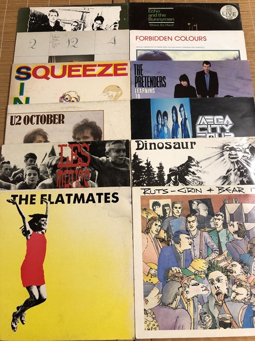 12 Punk & New Wave LPs/12" including albums by The Clash, The Ruts, Les Thugs, Dinosaur, Mega City