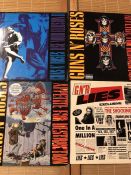 4 Guns N' Roses LPs including "Appetite For Destruction" (with banned sleeve), "Lies", "Appetite For