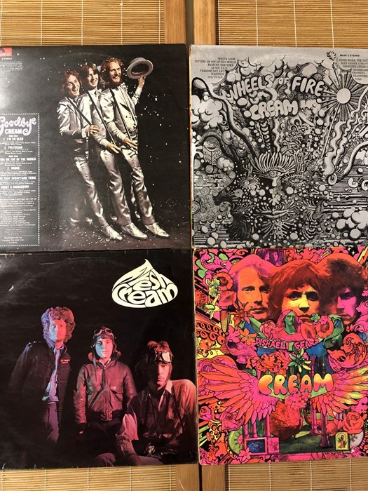 4 Cream LPs including "Disraeli Gears" UK orig mono pressing on the Reaction label 593 003, "Fresh