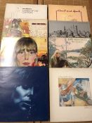Vinyl: Eight Joni Mitchell LPs. Mostly originals or early pressings including Blue, Clouds,
