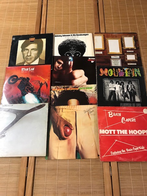 Ten Vinyl LP's to include Wishbone ash, Leonard Cohen, Mott The Hoople etc