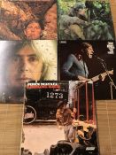 5 John Mayall LPs including "Blues From Laurel Canyon", "Back To The Roots", "Thru The Years", "