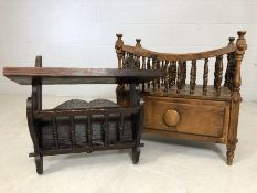 Oak Canterbury along with a hanging shelf with compartment under