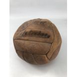 Vintage leather lace-up football hand sewn, CAPTAIN no. 5
