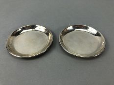 Pair of Silver 925 pin dishes approx. 132g & 9cm Diameter