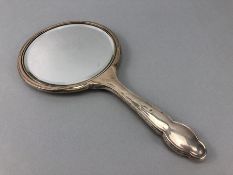 Birmingham hallmarked Silver mirror circular with bevelled edge