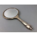 Birmingham hallmarked Silver mirror circular with bevelled edge