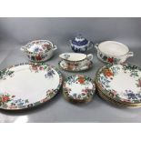 Royal Worcester part dinner service with floral pattern (approx 17 items) along with a Watteau