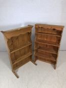 Two pine dresser tops the tallest approx 112cms tall