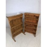 Two pine dresser tops the tallest approx 112cms tall