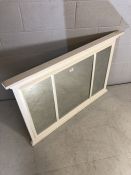 White painted overmantle mirror