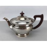 Hallmarked Silver teapot Birmingham by ASPREY of London (total weight approx 424g)