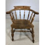 Antique pine elbow chair A/F
