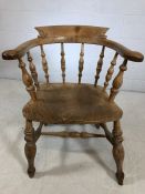 Antique pine elbow chair A/F