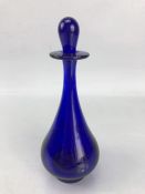 Bristol Blue scent bottle with stopper approx 19cm tall