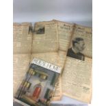 Collection of ephemera to include a copy of the Birmingham Post from VJ Day, August 15th 1945, a