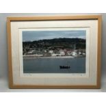 CHRIS WICKING, framed print of Lyme Bay, signed in pencil lower right
