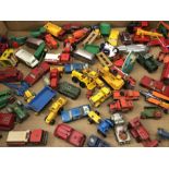 Large collection of die cast toy vehicles including Matchbox and Lesney all unboxed and play worn
