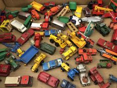 Large collection of die cast toy vehicles including Matchbox and Lesney all unboxed and play worn