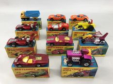 Collection of 11 Matchbox SUPERFAST "MAG-WHEELS-RACING SUSPENSION" BOXED VEHICLES INCLUDING MODELS