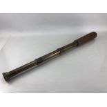 BC LTD & CO military issue 1.75" brass three-draw telescope inscribed 'Tel. Sct. Regt. Mk.IIs, B.