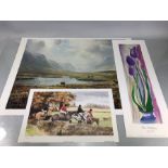 Limited edition CAROLINE COOK print of a hunting scene no. 120/350, signed in pencil lower left,