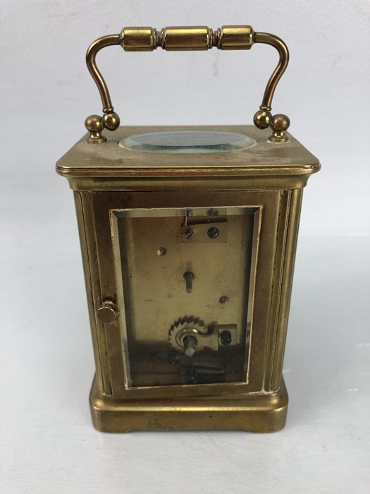 Brass carriage clock approx 11cm tall (A/F) - Image 5 of 7