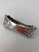 Silver marked 830 napkin ring engraved "Alice"