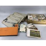 Large quantity of cigarette cards and some postcards to include eight senior service black and white